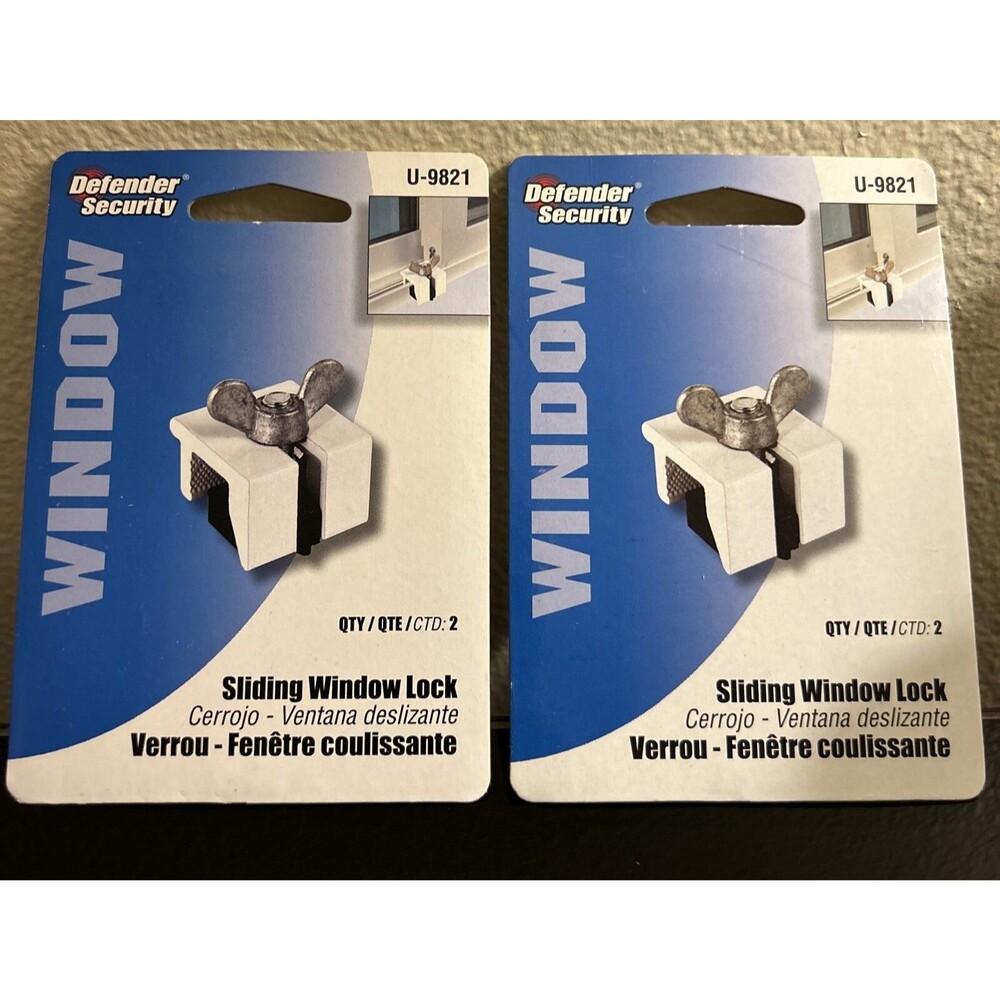 Defender Security Heavy-Duty Sliding Window Lock (2 Count) U-9821